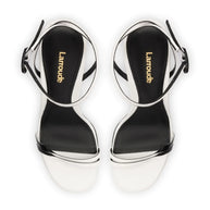 Larroude Vesper Sandal In White Leather