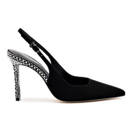 Kaitlan Crystal Pump In Black Suede