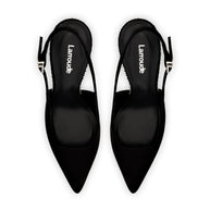 Kaitlan Crystal Pump In Black Suede