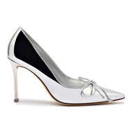 Larroude Linda Pump In Silver Specchio