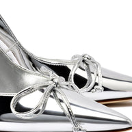 Larroude Linda Pump In Silver Specchio