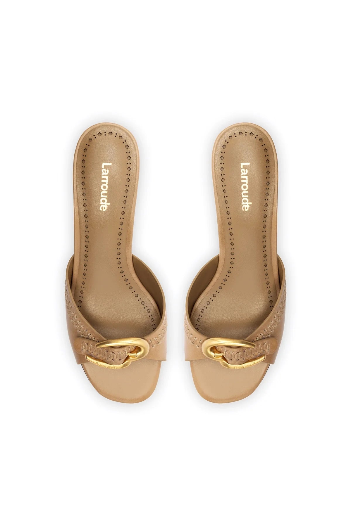 Larroude Verona Mule In Hazelnut Leather