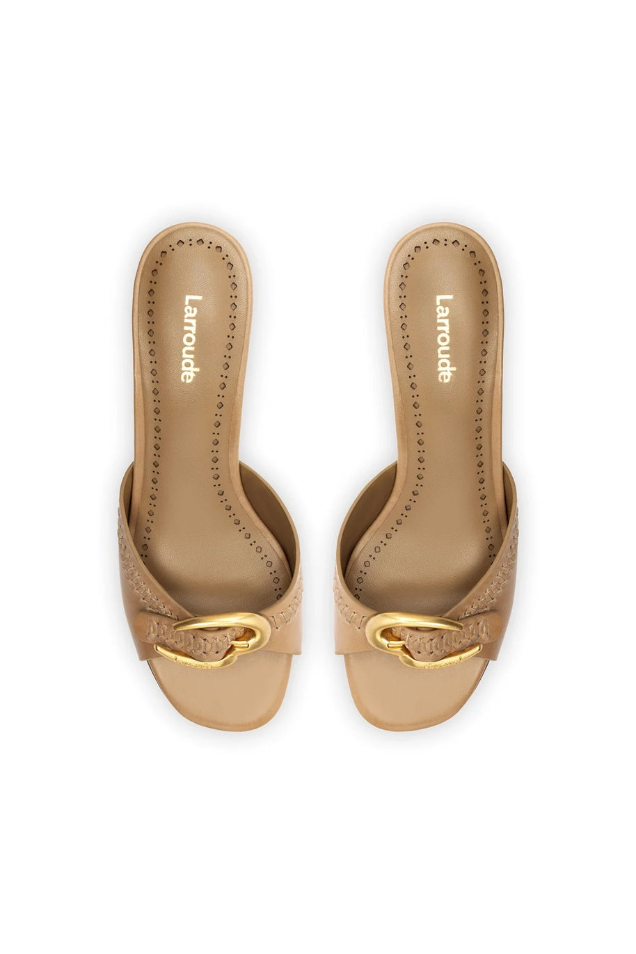 Larroude Verona Mule In Hazelnut Leather