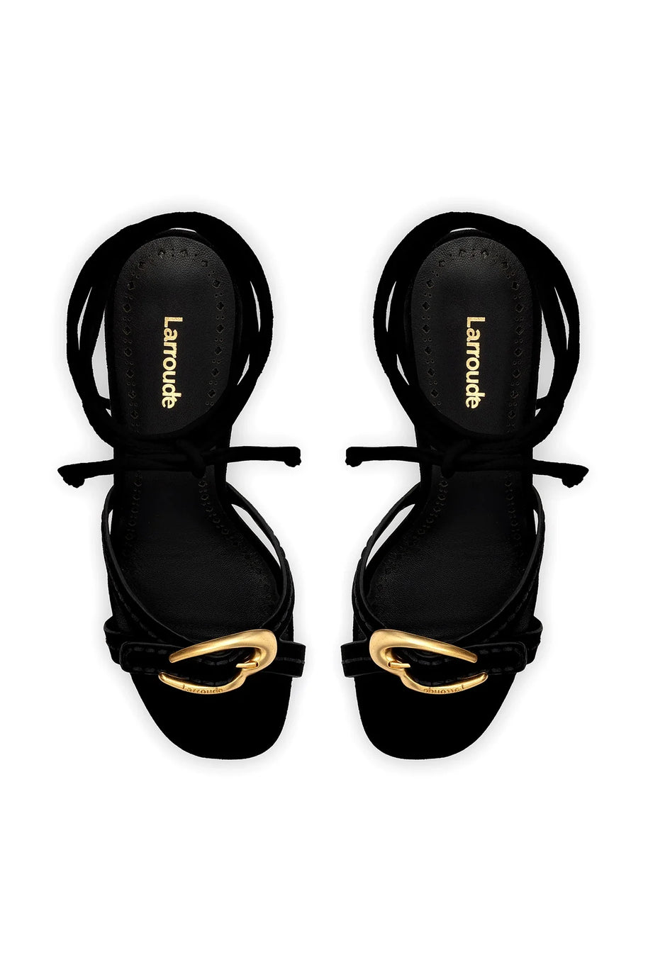 Verona Strappy Sandal In Black Suede