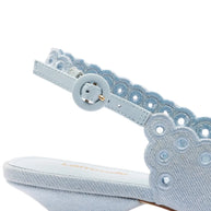 Larroude Florence Broderie Pump In Maya Denim