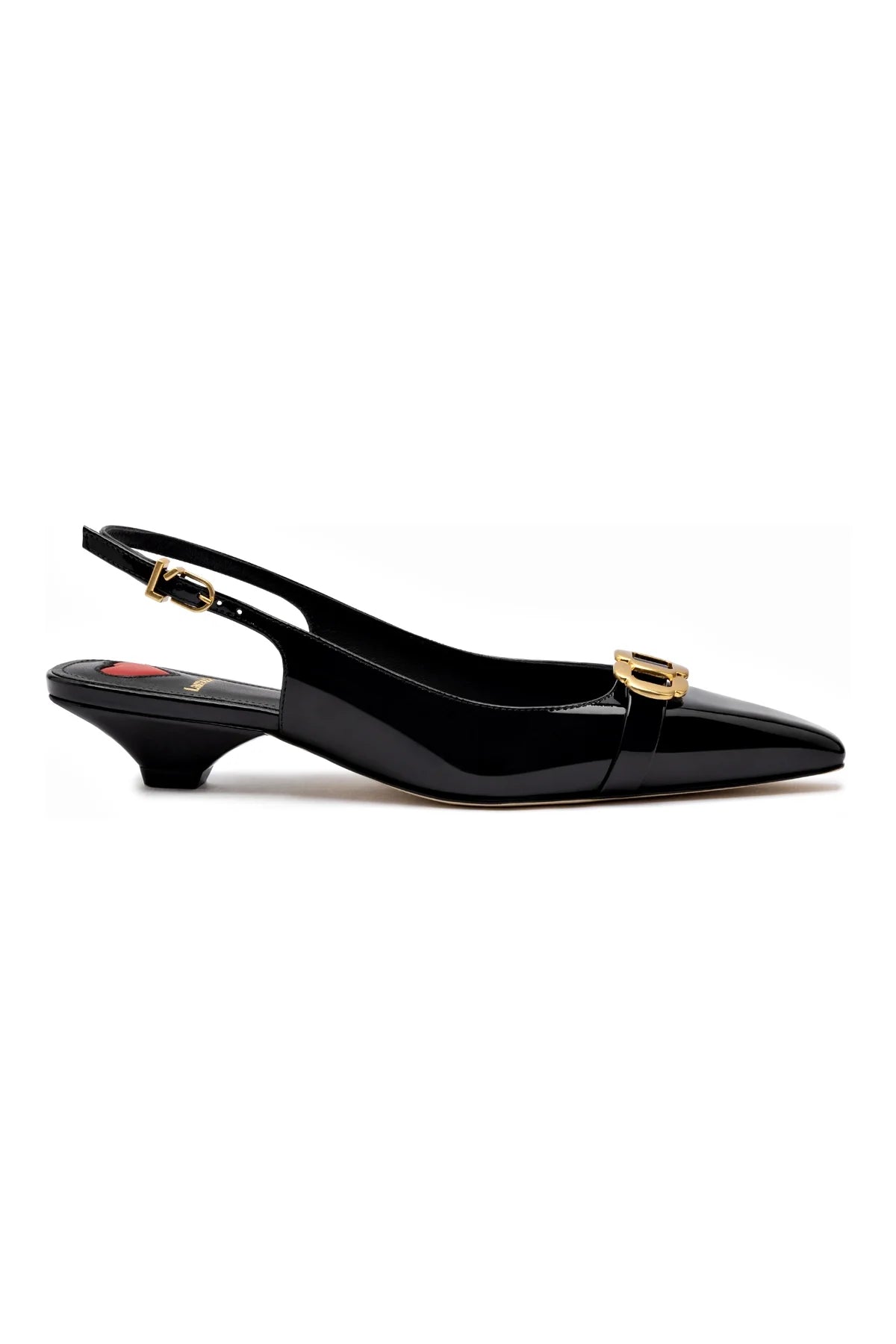 Larroude Franca Pump In Black Patent Leather