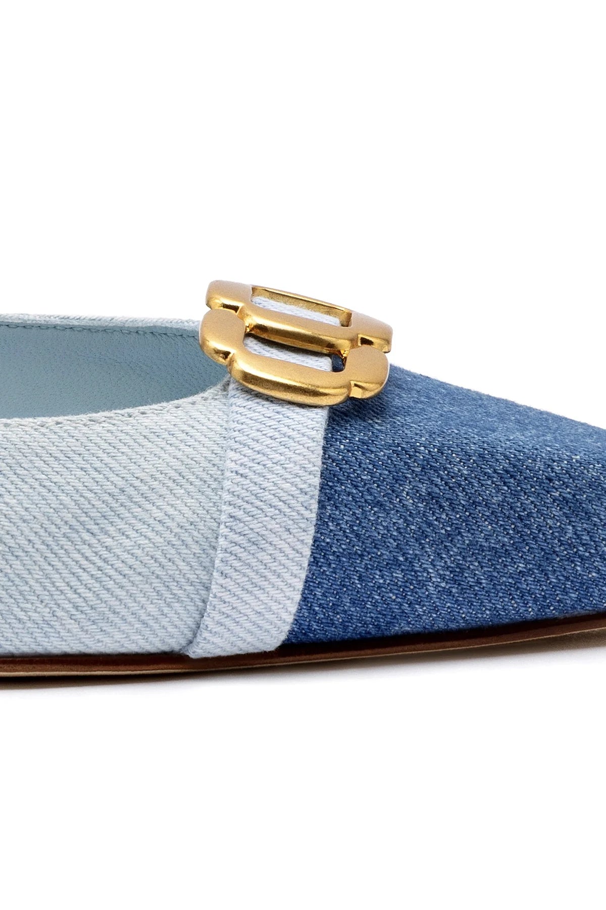 Larroude Franca Pump In Blue Denim