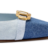 Larroude Franca Pump In Blue Denim
