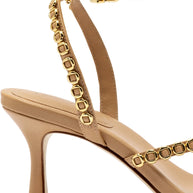 Larroude Milanina Mini Sandal In Tan Leather