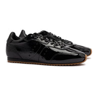 Larroude Stella Sneaker In Black Patent Leather