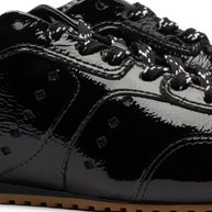 Larroude Stella Sneaker In Black Patent Leather