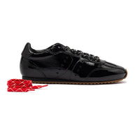 Larroude Stella Sneaker In Black Patent Leather