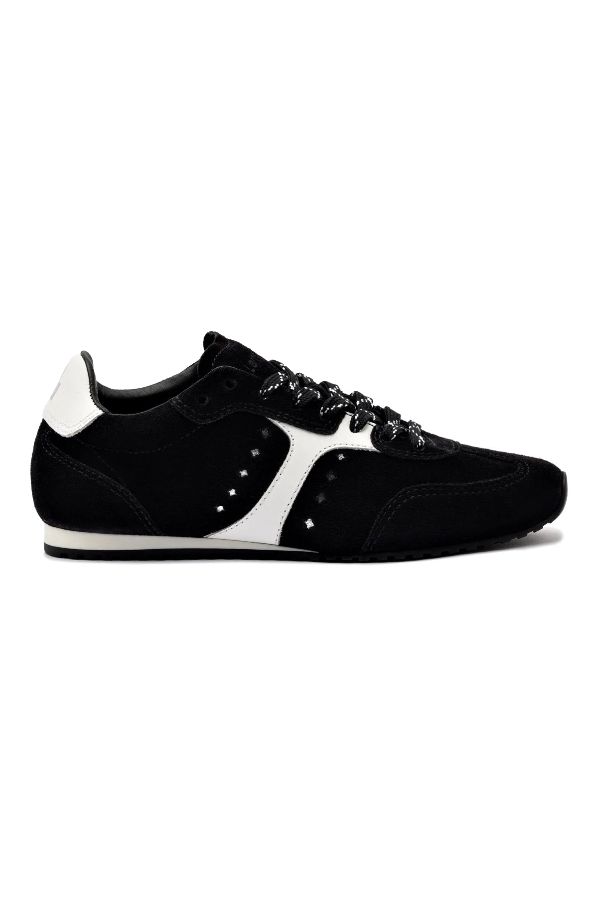 Larroude Stella Sneaker In Black Suede