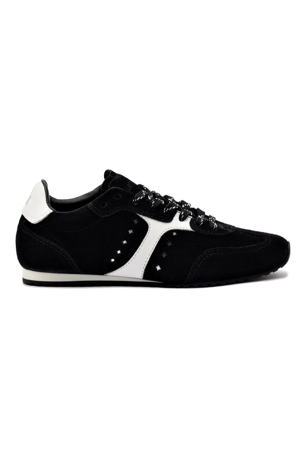 Larroude Stella Sneaker In Black Suede