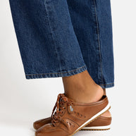 Larroude Stella Mule In Caramel Leather