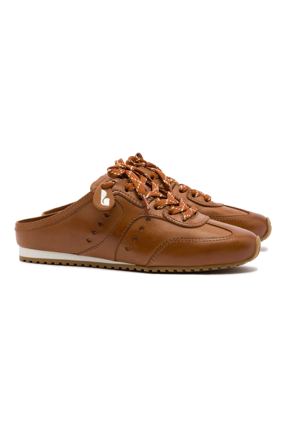 Larroude Stella Mule In Caramel Leather