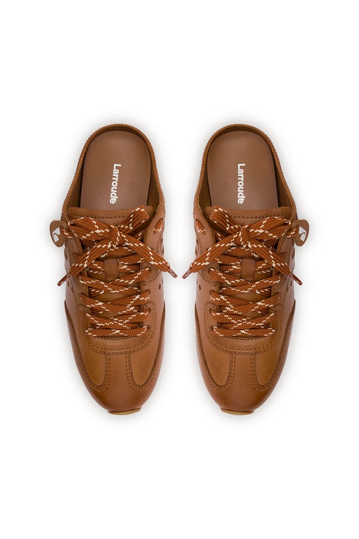 Larroude Stella Mule In Caramel Leather