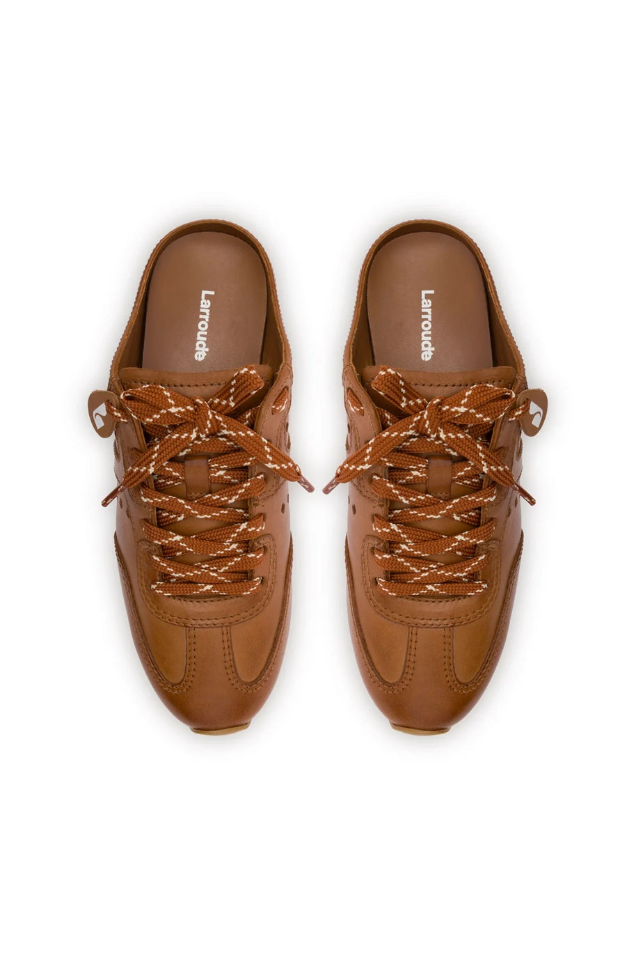 Larroude Stella Mule In Caramel Leather
