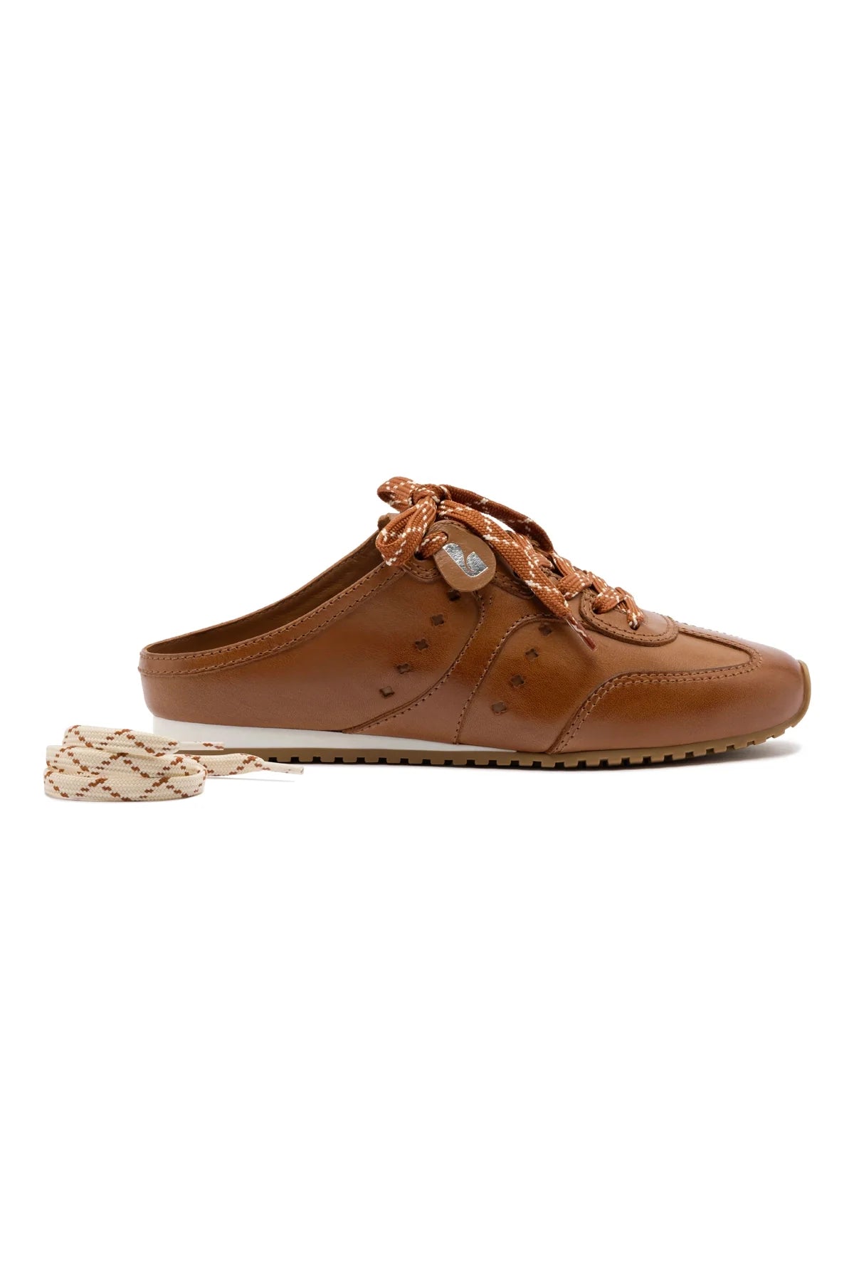 Larroude Stella Mule In Caramel Leather