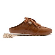 Larroude Stella Mule In Caramel Leather