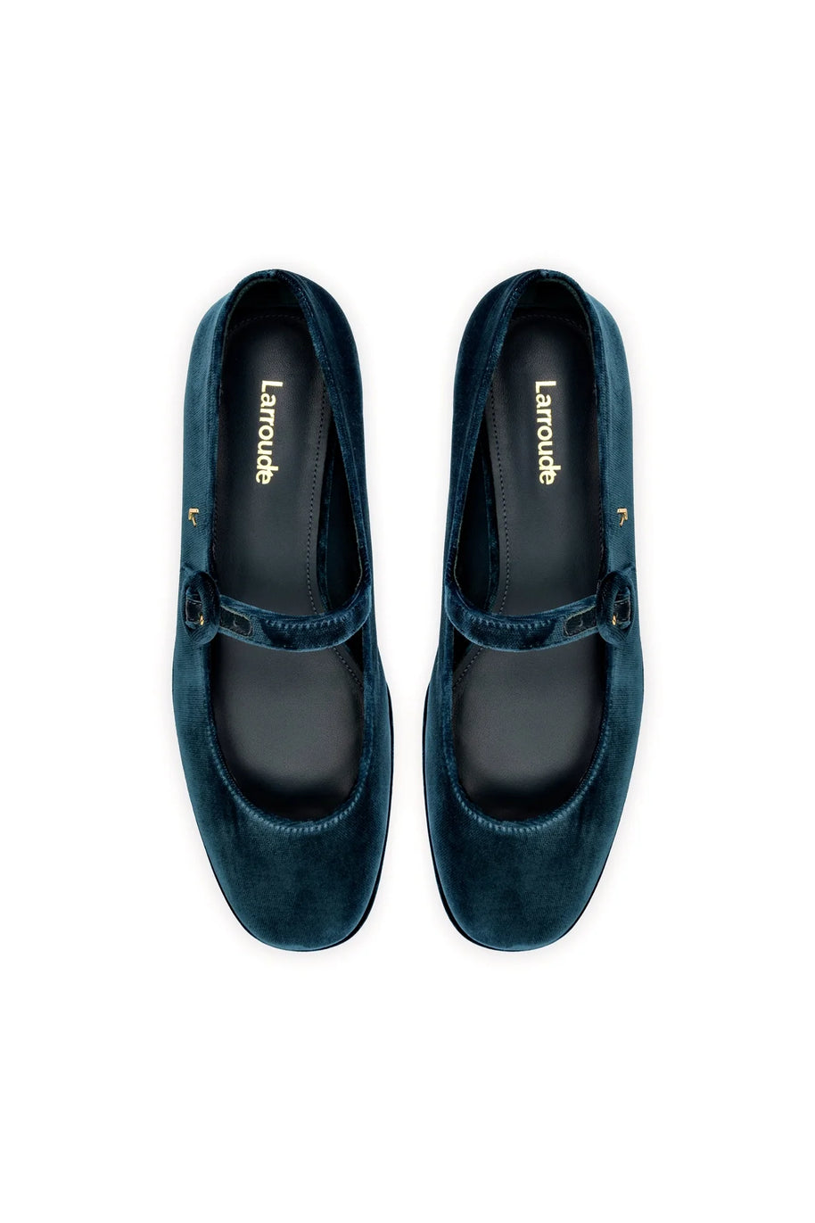 Larroude Blair Flatform In Deepsea Velvet