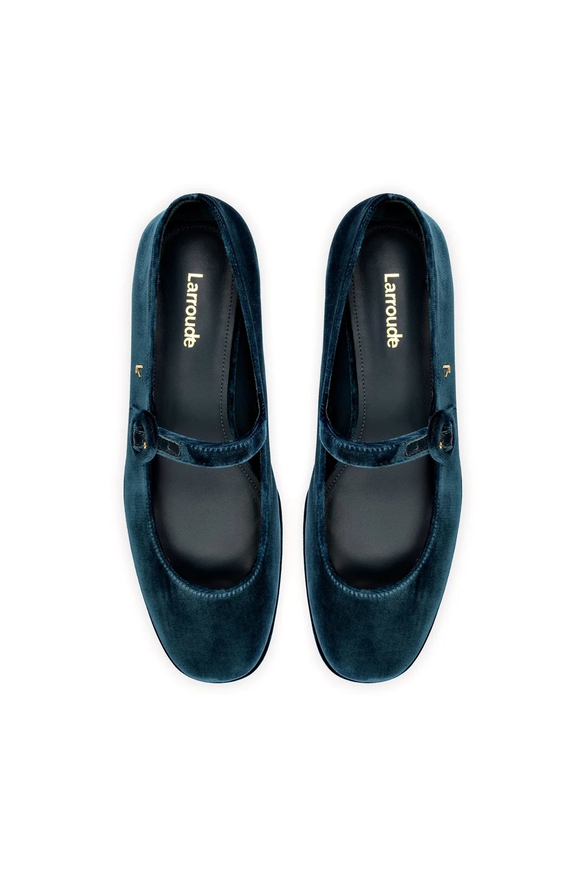 Larroude Blair Flatform In Deepsea Velvet