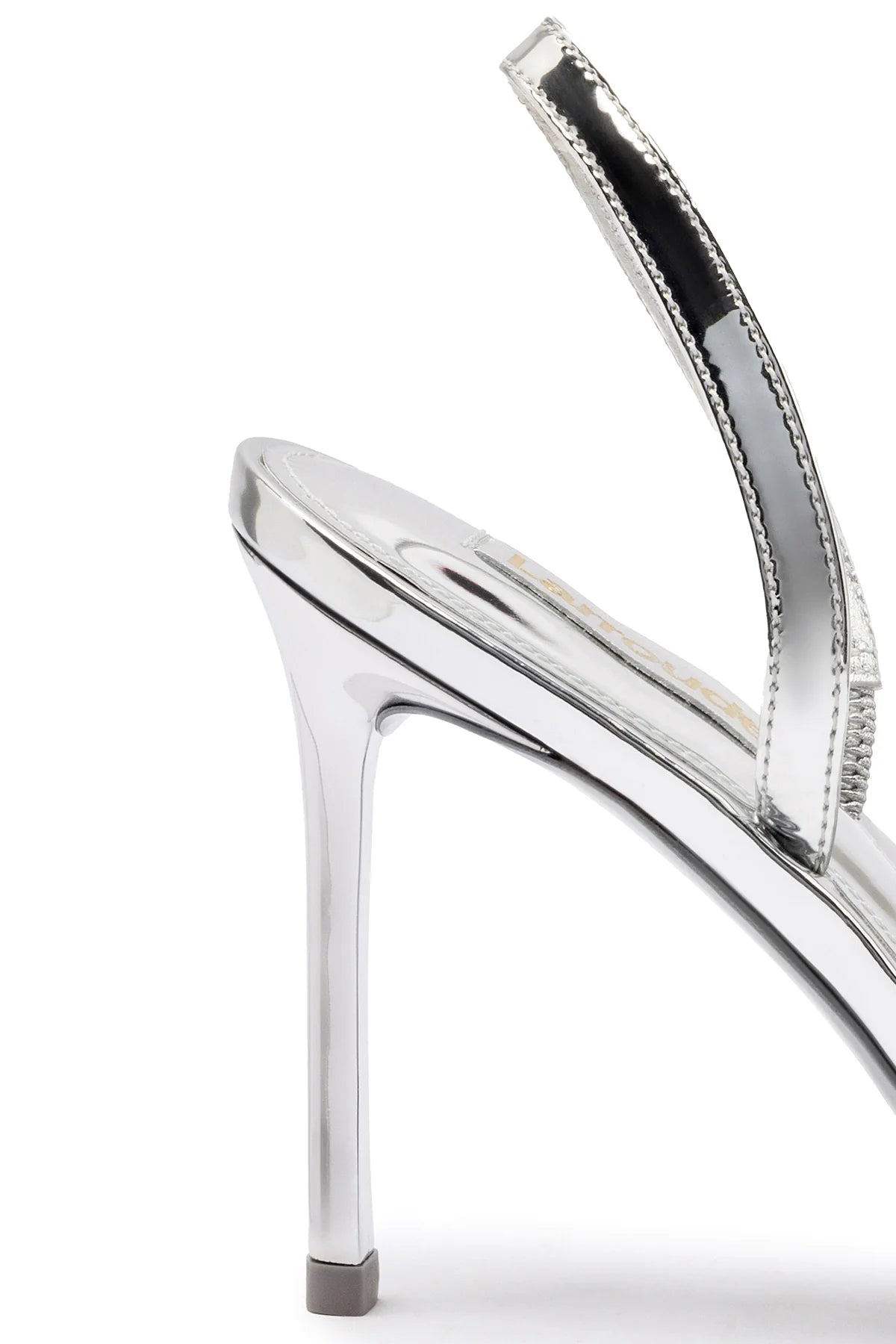 Larroude Morgan Sandal In Silver Specchio