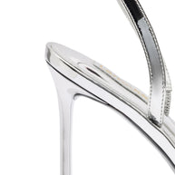 Larroude Morgan Sandal In Silver Specchio