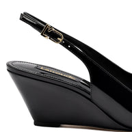Larroude Loulou Pump In Black Patent Leather