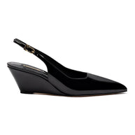 Larroude Loulou Pump In Black Patent Leather