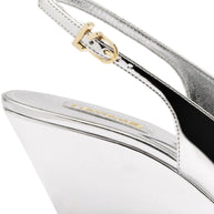 Larroude Loulou Pump In Silver Specchio