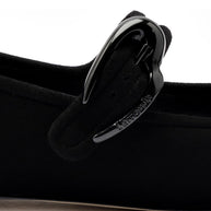 Larroude Verona Ballet Flat In Black Suede