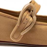 Larroude Verona Ballet Flat In Peanut Suede