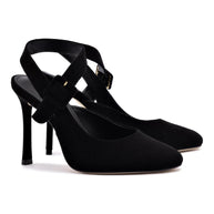 Deena By Larroudé Pump In Black Suede