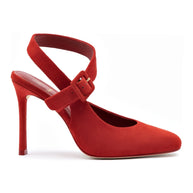 Larroude Deena By Larroudé Pump In Red Suede