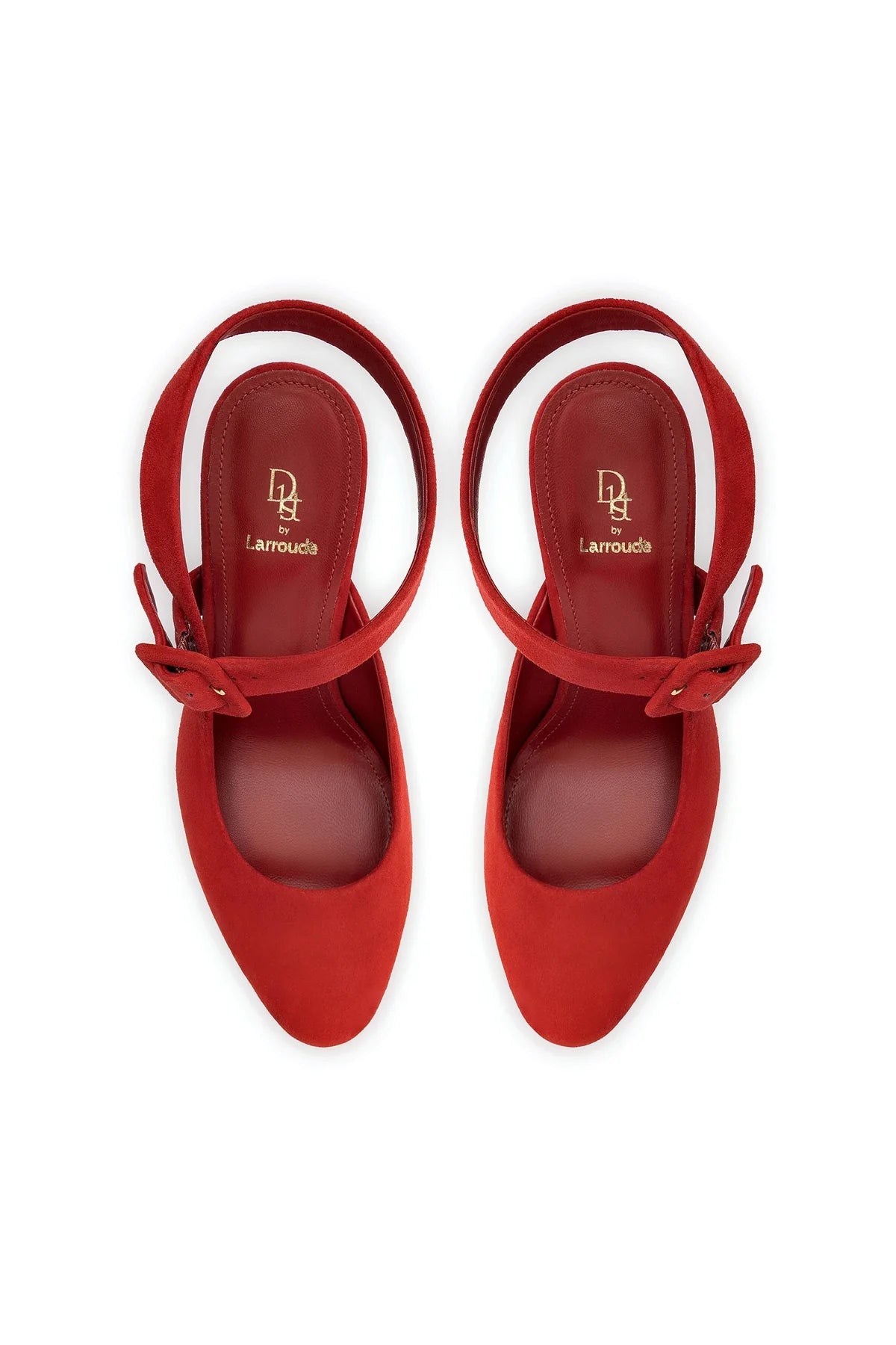 Larroude Deena By Larroudé Pump In Red Suede