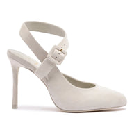 Larroude Deena By Larroudé Pump In Mushroom Grey Suede