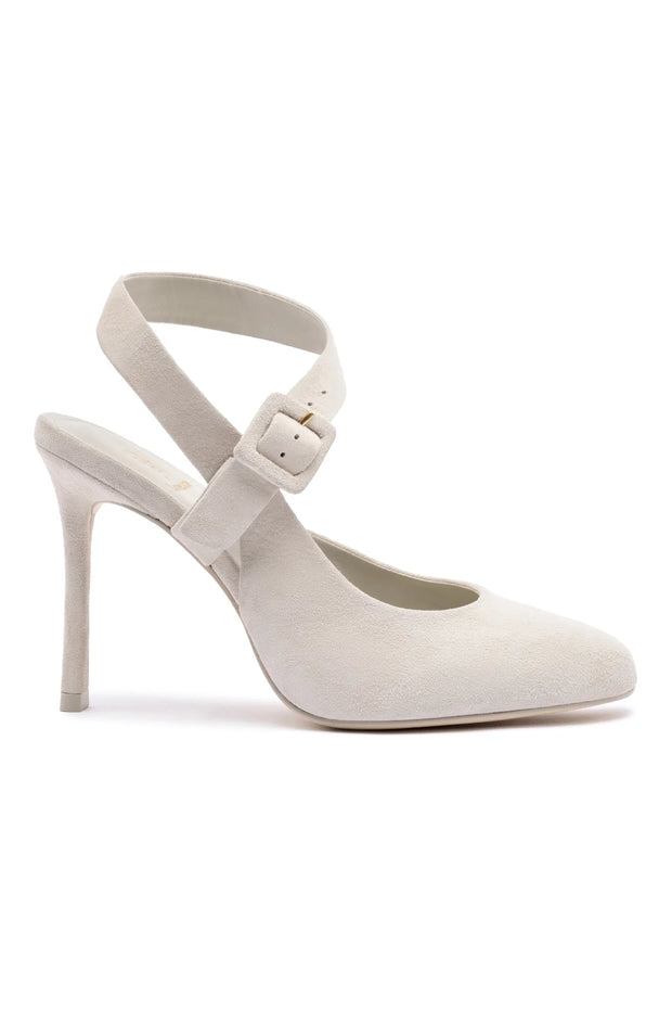 Larroude Deena By Larroudé Pump In Mushroom Grey Suede
