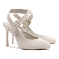 Larroude Deena By Larroudé Pump In Mushroom Grey Suede