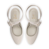Larroude Deena By Larroudé Pump In Mushroom Grey Suede
