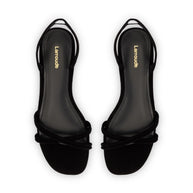 Larroude Annie Flat In Black Suede