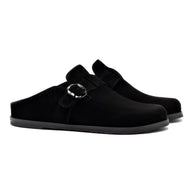 Larroude Milan Clog In Black Suede