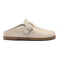 Larroude Milan Clog In Mushroom Grey Suede
