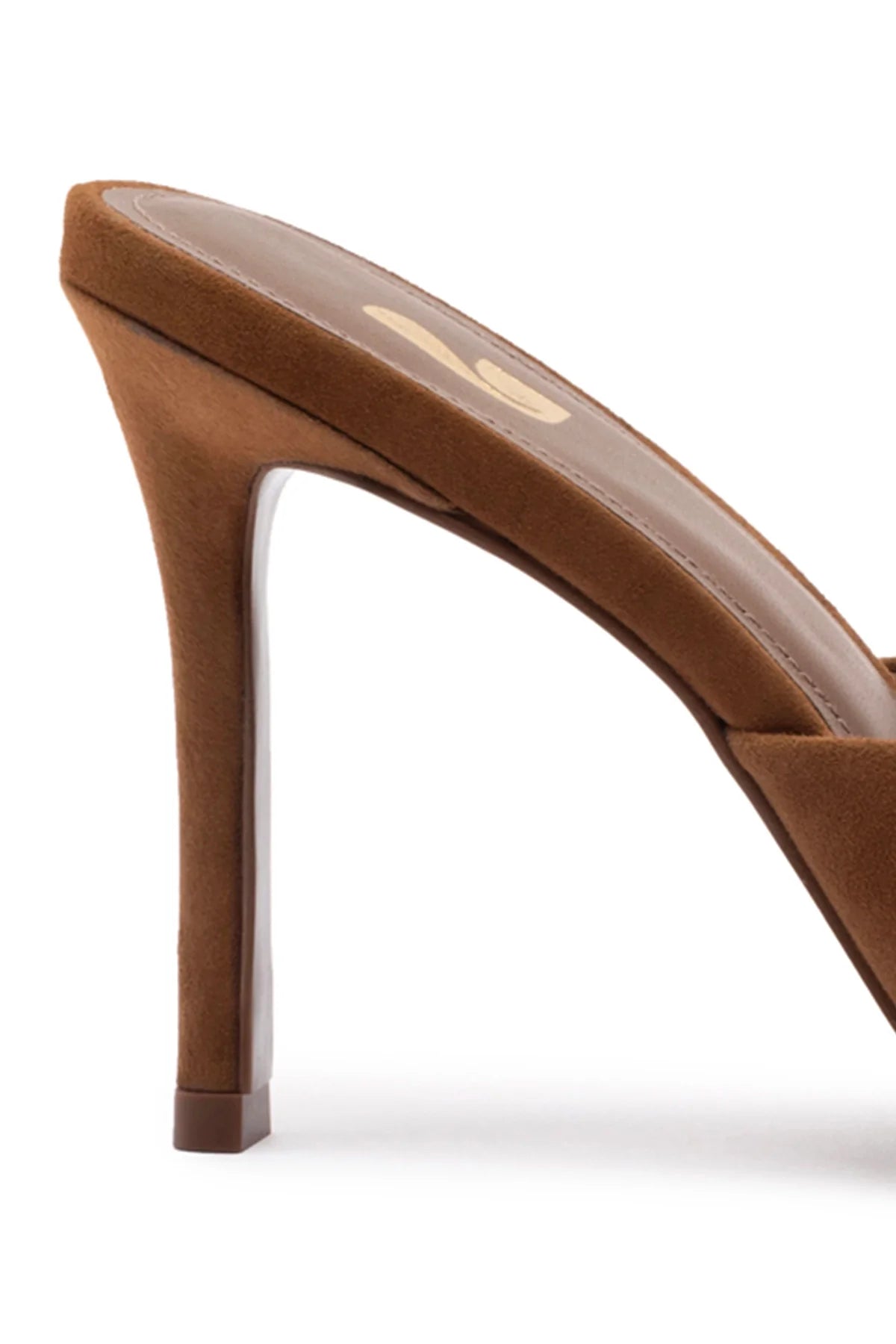 Larroude Jasmine Hi Mule In Burnt Umber Suede