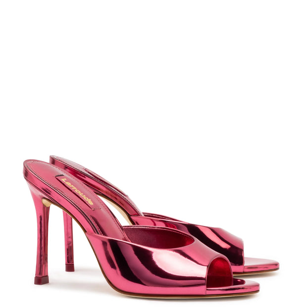 Larroude Jasmine Hi Mule In French Rose Specchio