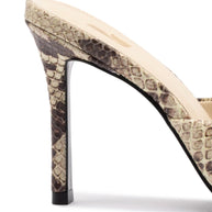 Larroude Jasmine Hi Mule In Snake Printed Neutral