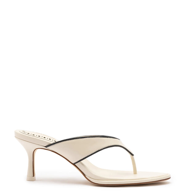 Larroude Gaia Sandal In Ivory Leather