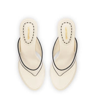 Larroude Gaia Sandal In Ivory Leather
