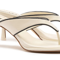 Larroude Gaia Sandal In Ivory Leather