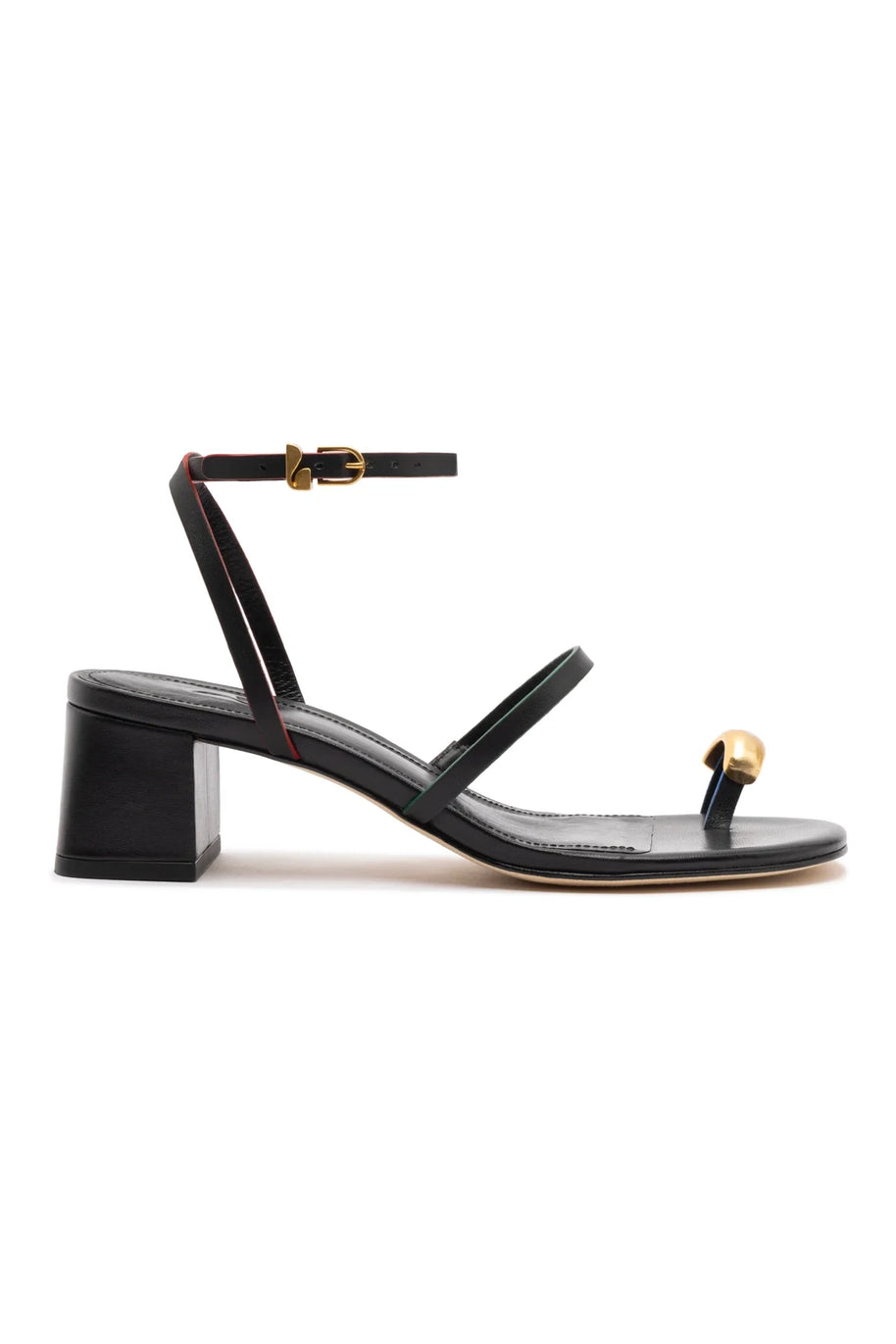 Larroude Biarritz Block In Black Leather